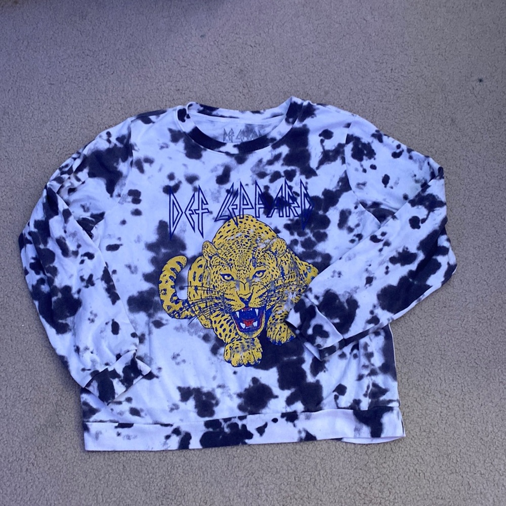 Def leapard  tie dye pullover